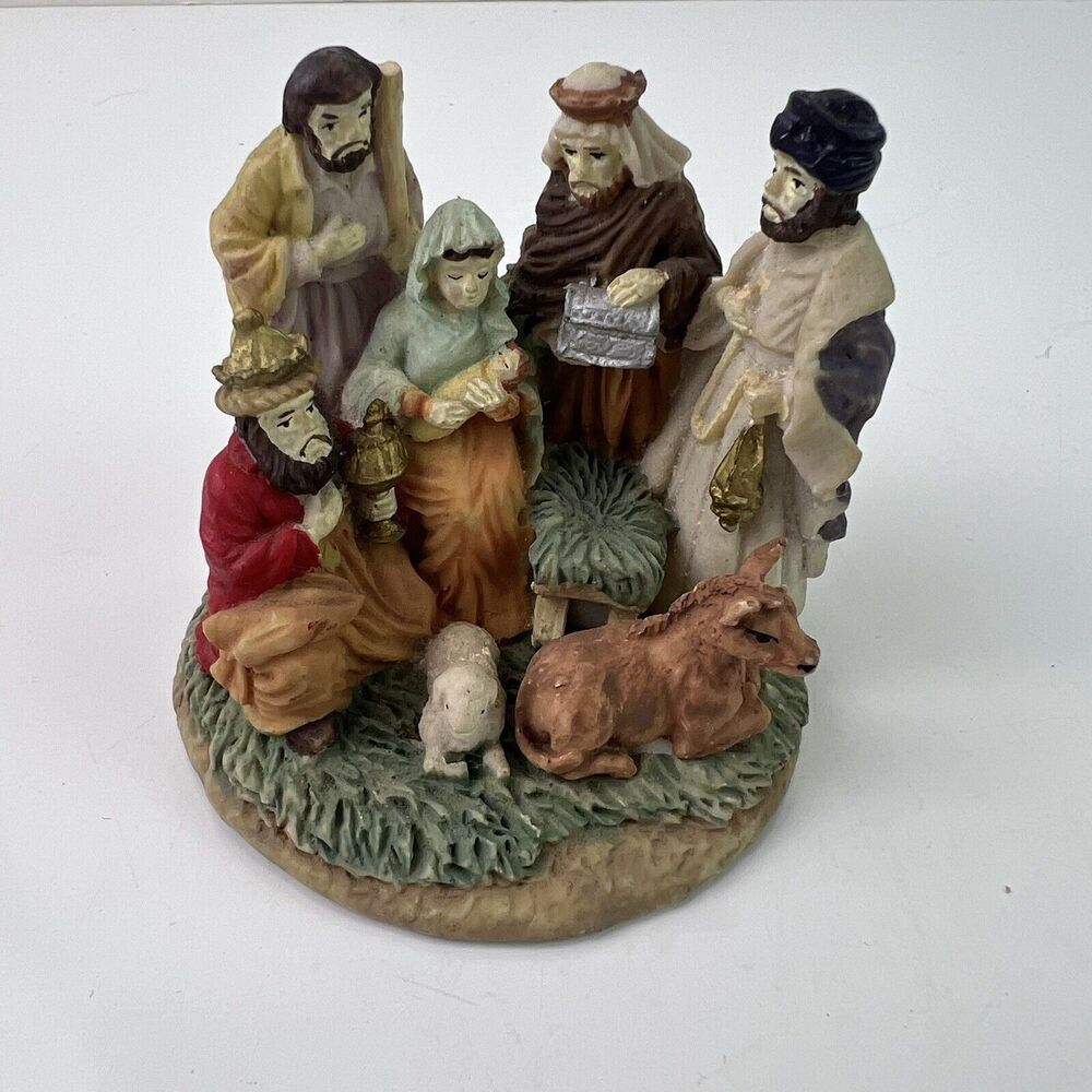 Vintage Artmark Collection Poly Resin Nativity Scene Stand Alone Mini